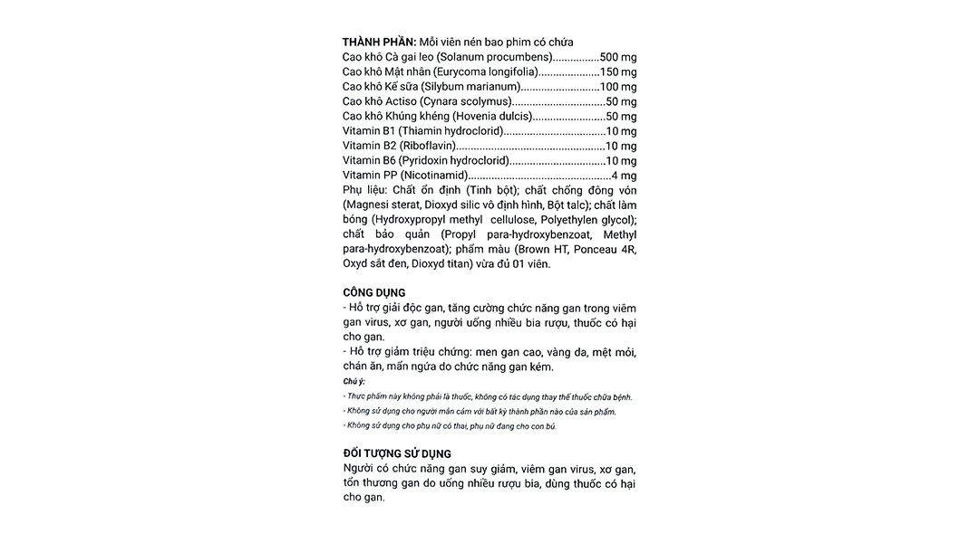 GiảI ĐộC Gan Tuệ Linh Plus  tăng cường chức năng gan hộp 60 viên - 3