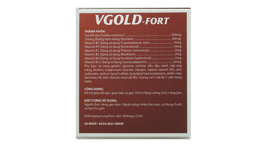 Thực phẩm bảo vệ sức khỏe Vgold - Fort hộp 60 viên - 4