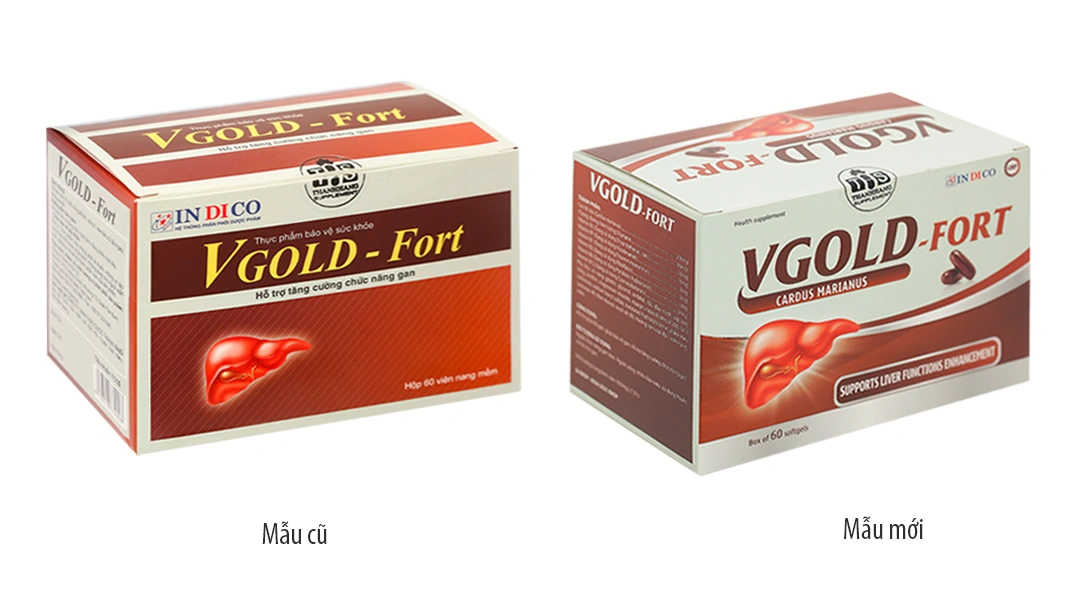Thực phẩm bảo vệ sức khỏe Vgold - Fort hộp 60 viên - 