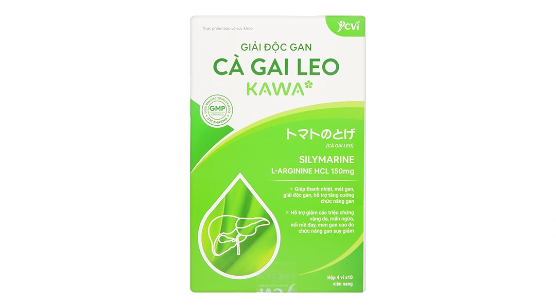 Thực phẩm bảo vệ sức khỏe Giải Độc Gan Cà Gai Leo Kawa Hộp 40 Viên - 1