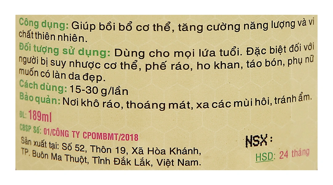 Mật Ong Rừng Ban Mê Thuộc hũ 189ml - 4