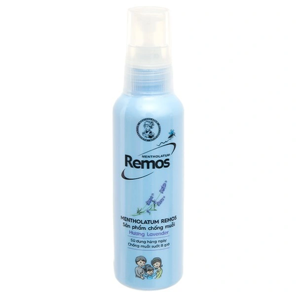 Xịt chống muỗi Remos hương lavender chai 60ml - 