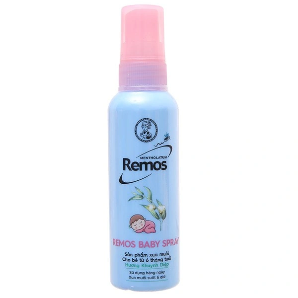 Xịt chống muỗi Remos Baby Spray hương khuynh diệp cho bé chai 60ml - 
