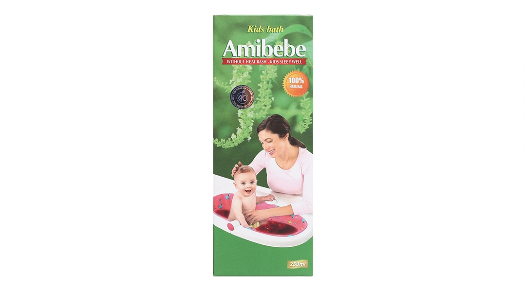 Nước tắm thảo dược Amibebe kháng khuẩn, ngừa rôm sảy chai 250ml - 1