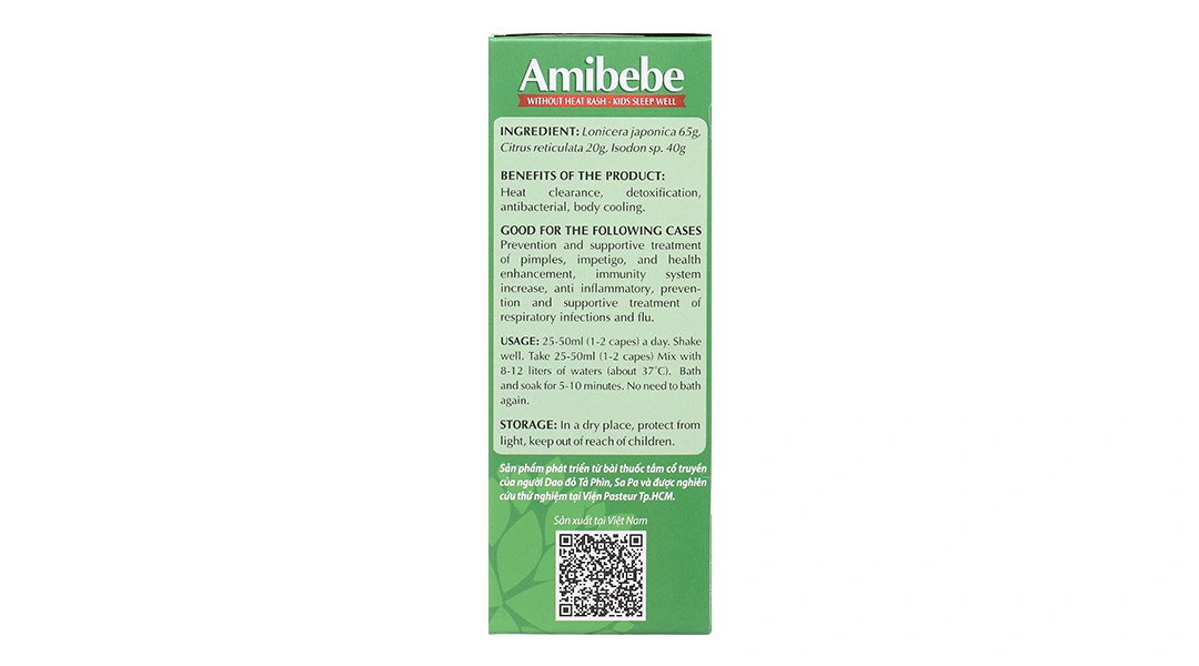 Nước tắm thảo dược Amibebe kháng khuẩn, ngừa rôm sảy chai 250ml - 2