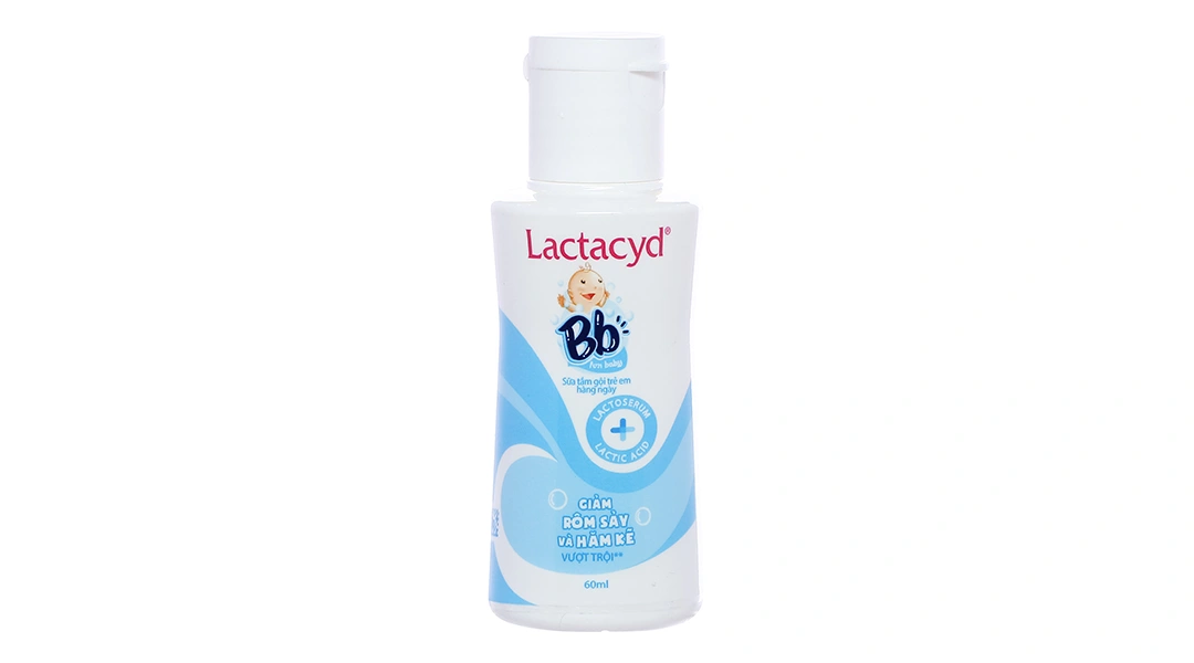 Sữa tắm gội Lactacyd BB hỗ trợ điều trị rôm sảy cho bé chai 60ml - 