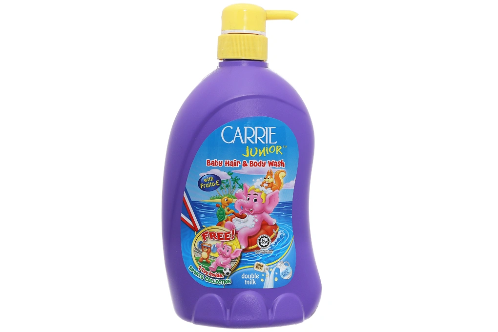 Sữa tắm gội Carrie junior tinh chất sữa dưỡng ẩm cho bé chai 700g - 