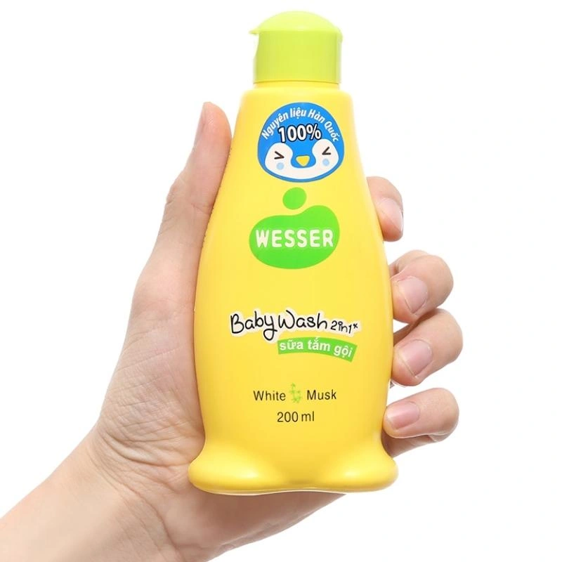 Wesser Baby Wash 2in1 White Musk chai 200ml - 8