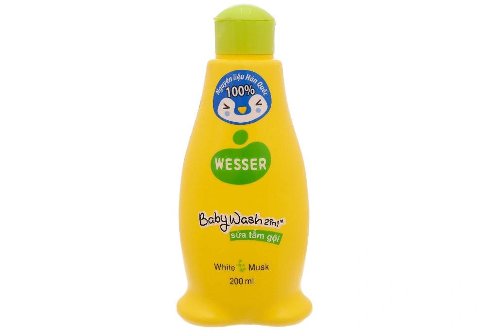 Wesser Baby Wash 2in1 White Musk chai 200ml - 3