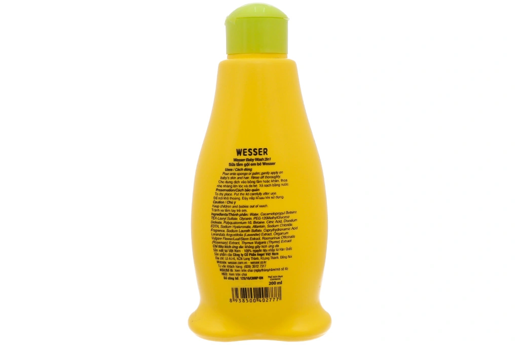 Wesser Baby Wash 2in1 White Musk chai 200ml - 5