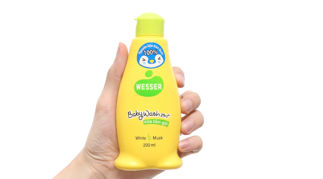 Wesser Baby Wash 2in1 White Musk chai 200ml - 9