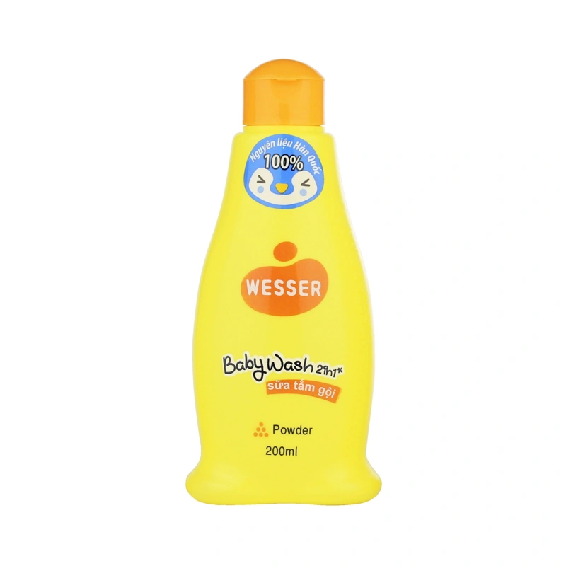 Sữa tắm gội Wesser cân bằng ẩm da bé chai 200ml - 