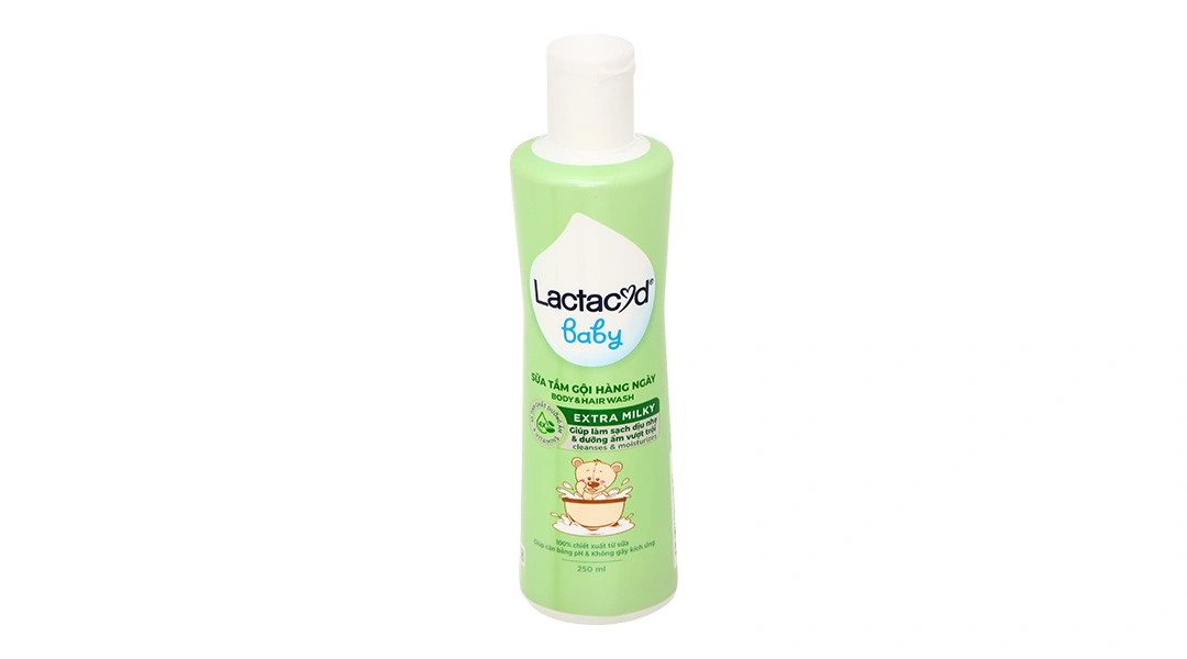 Sữa tắm gội Lactacyd Baby Extra Milky chăm sóc da và tóc cho bé chai 250ml - 10