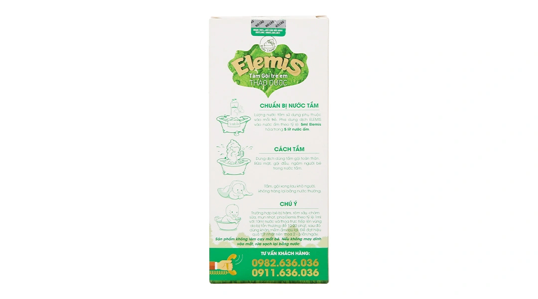 Nước tắm gội thảo dược DK Pharma Elemis làm sạch, bảo vệ da cho bé chai 200ml - 2