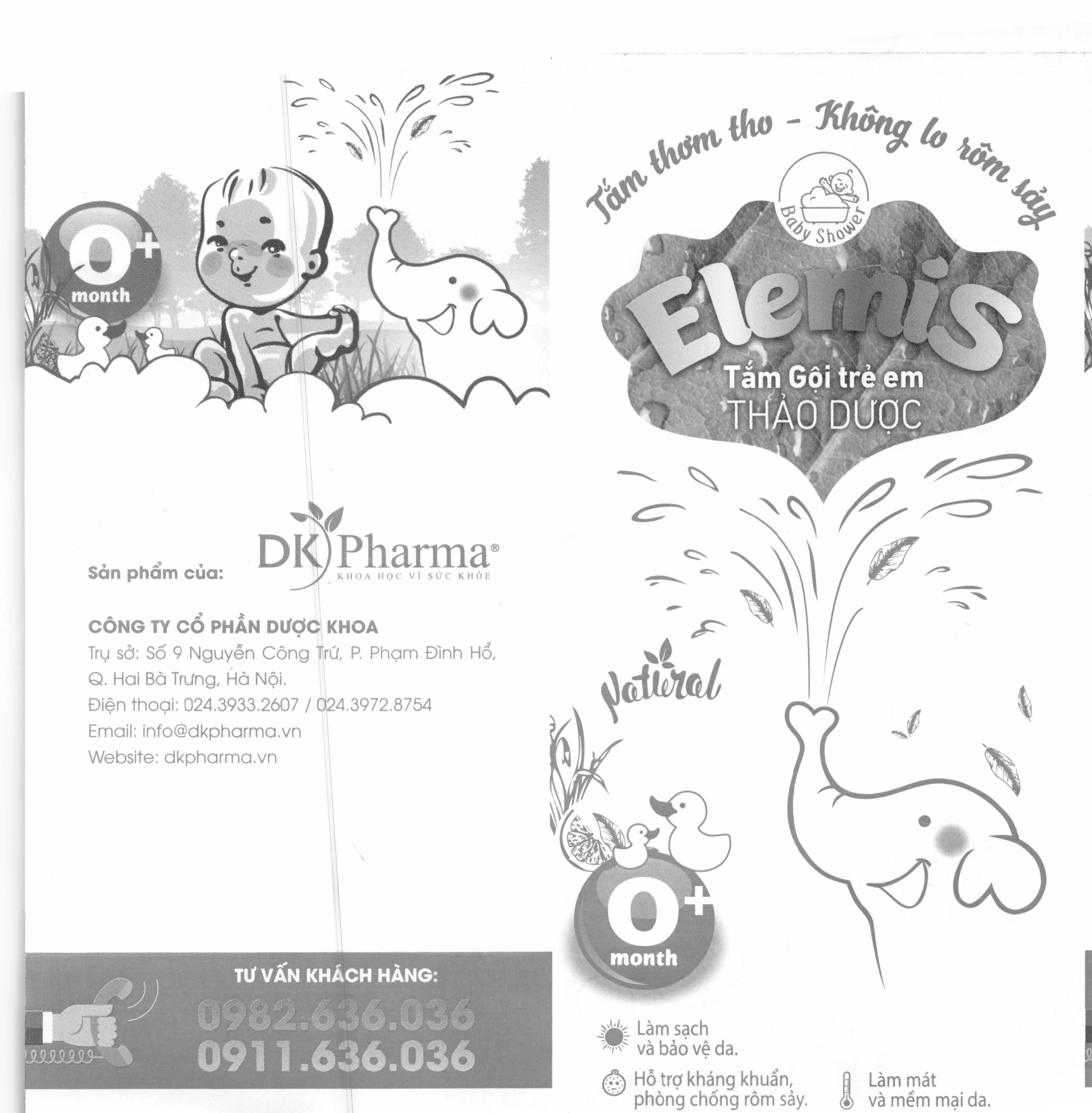 Nước tắm gội thảo dược DK Pharma Elemis làm sạch, bảo vệ da cho bé chai 200ml - 9