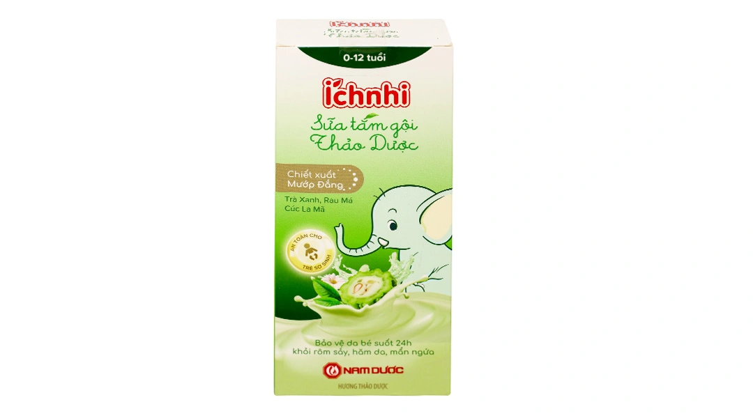 Sữa tắm gội Thảo Dược Ích Nhi giảm hăm da, rôm sảy cho bé chai 200ml - 1