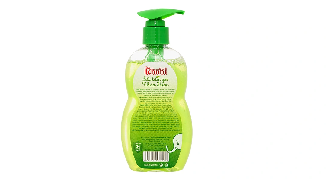Sữa tắm gội Thảo Dược Ích Nhi giảm hăm da, rôm sảy cho bé chai 200ml - 5