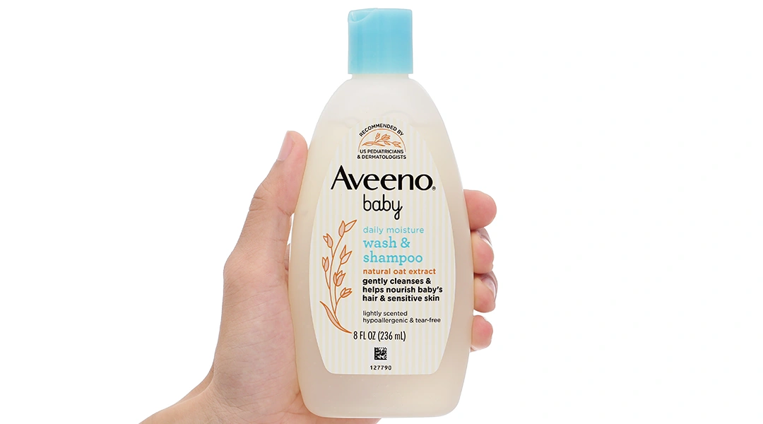 Sữa tắm gội toàn thân Aveeno Baby Daily Moisture dịu nhẹ cho da bé chai 236ml - 4