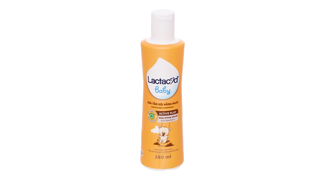 Sữa tắm gội Lactacyd Baby Active Play giúp dưỡng ẩm, giảm kích ứng cho da bé chai 250ml - 