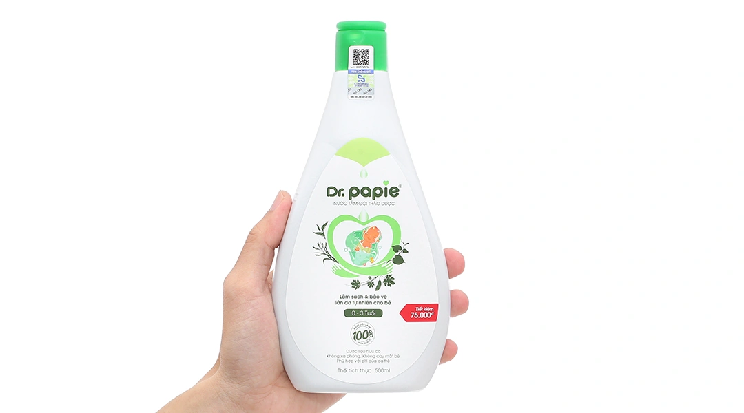 Nước tắm gội thảo dược Dr.Papie ngăn ngừa rôm sảy, mụn nhọt, nổi mề đay cho bé chai 500ml - 5