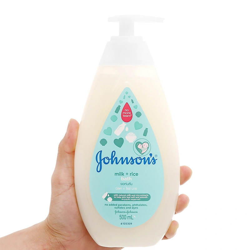Sữa tắm Johnson's Baby milk & rice nhẹ dịu cho da bé chai 500ml - 3