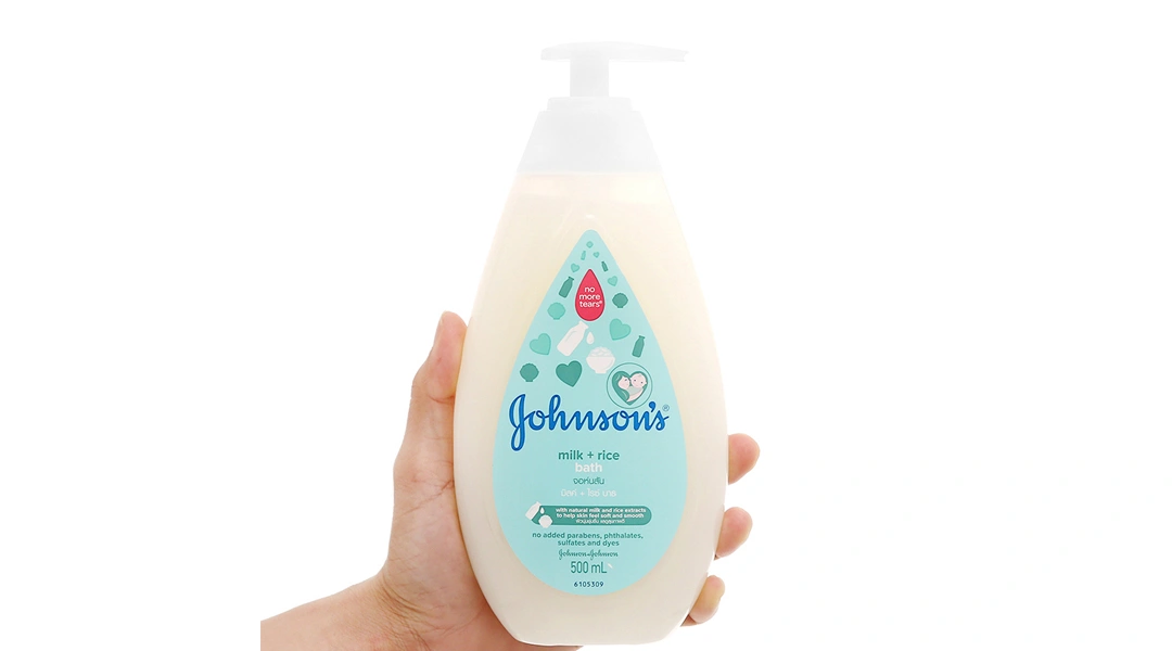 Sữa tắm Johnson's Baby milk & rice nhẹ dịu cho da bé chai 500ml - 5