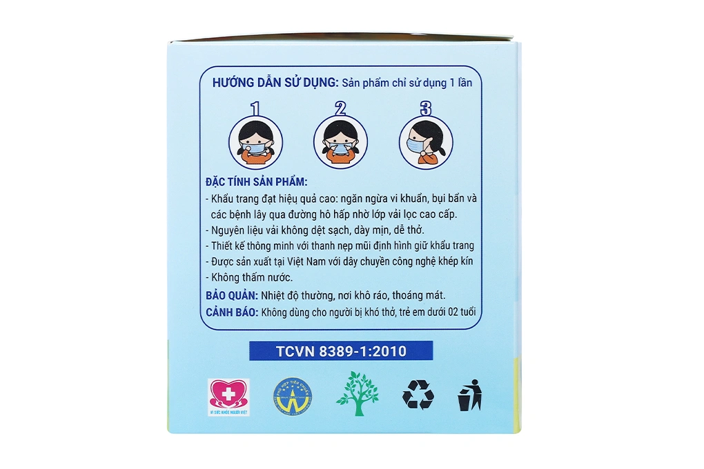 Khẩu trang y tế trẻ em An Phúc 3 lớp có họa tiết hộp 50 cái - 3