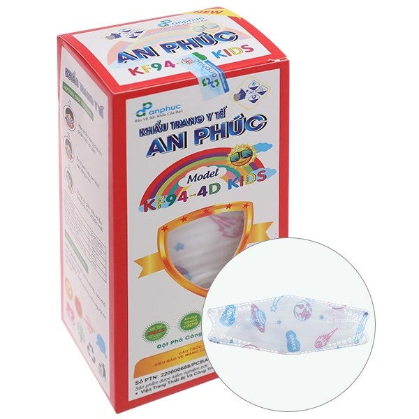 Khẩu trang y tế trẻ em An Phúc K94-4D 3 lớp có họa tiết