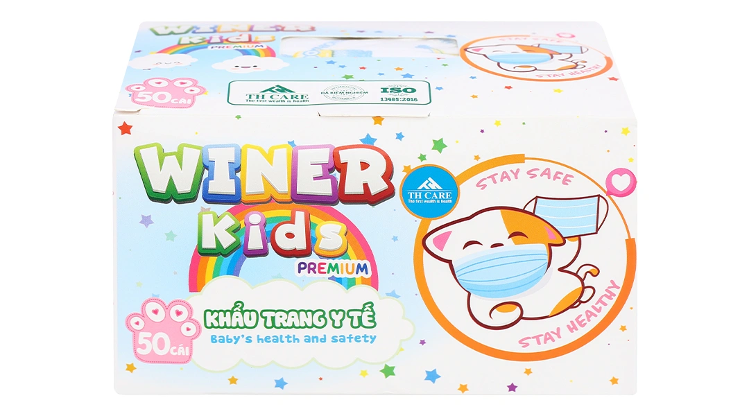 Khẩu trang y tế Winer Kids Premium 3 lớp có họa tiết hộp 50 cái - 2