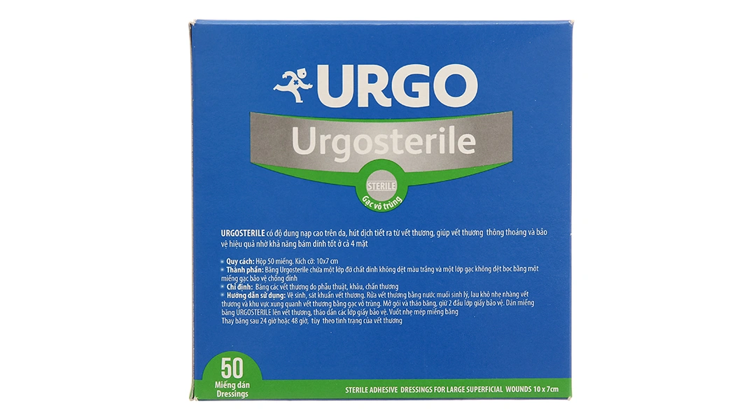 Băng dán Urgosterile (10cm x 7cm) hộp 50 miếng - 1