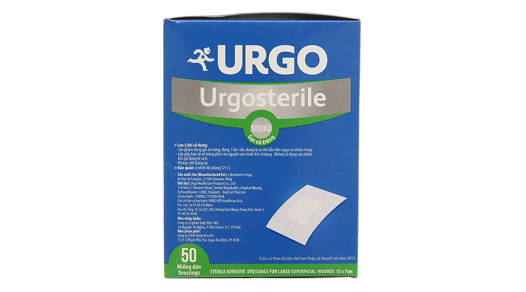 Băng dán Urgosterile (10cm x 7cm) hộp 50 miếng - 3