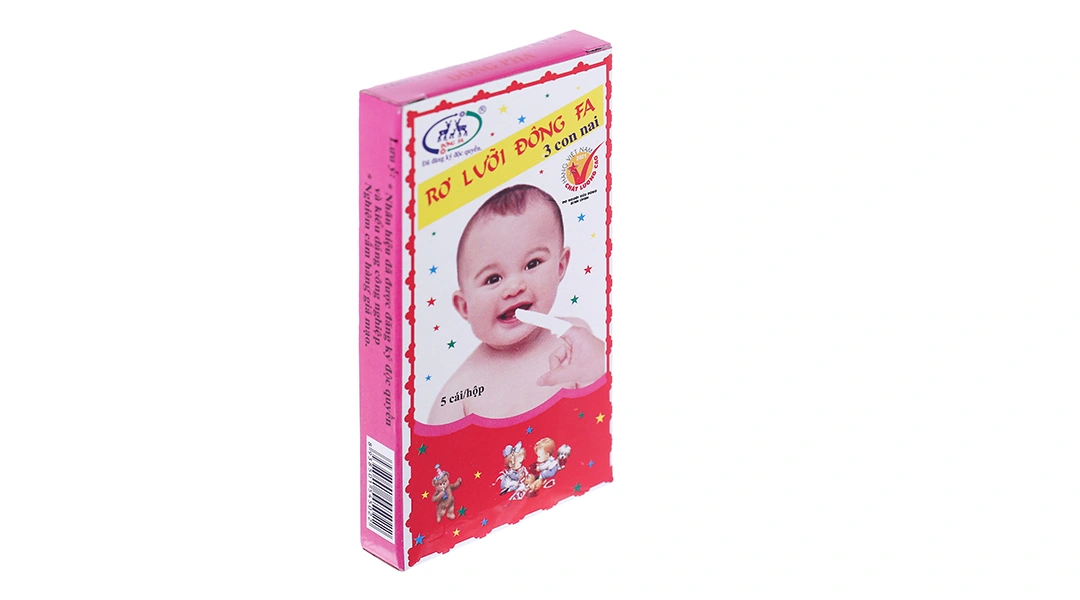Gạc rơ lưỡi Đông FA 3 con nai hộp 5 cái - 