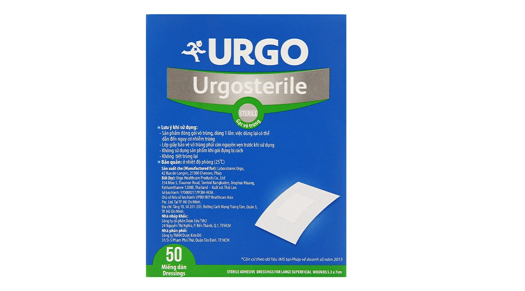 Băng dán Urgosterile (10cm x 7cm) hộp 50 miếng - 9