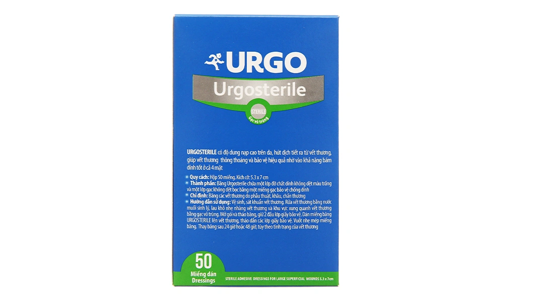 Băng dán Urgosterile (10cm x 7cm) hộp 50 miếng - 10