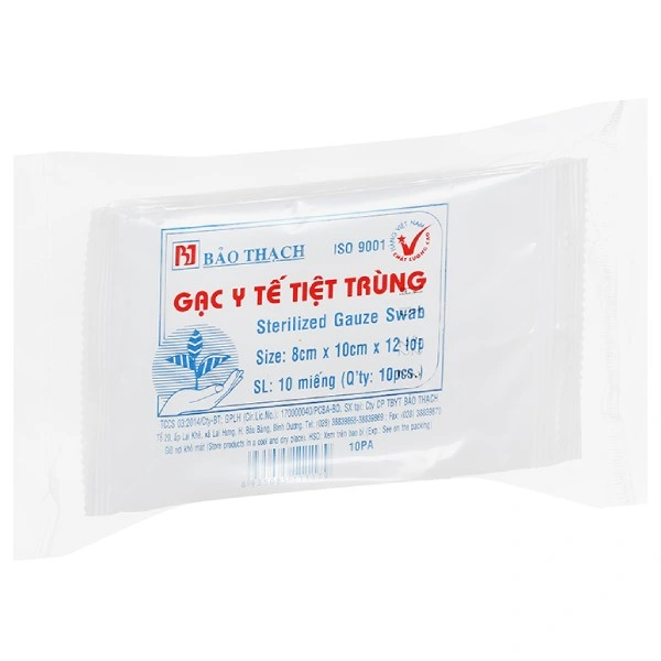 Gạc y tế Bảo Thạch (8cm x 10cm x 12 lớp)