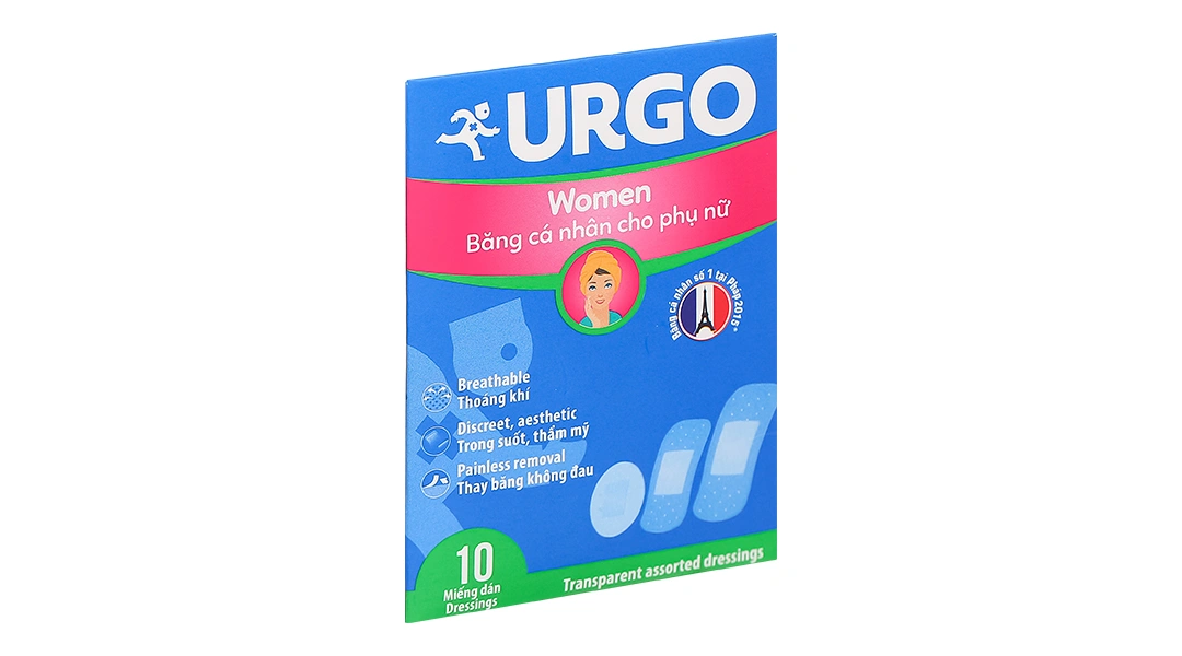 Băng cá nhân trong suốt Urgo Women hộp 10 miếng - 