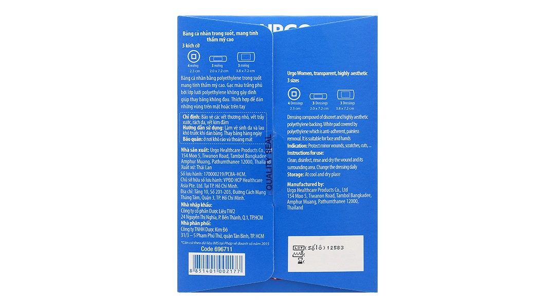 Băng cá nhân trong suốt Urgo Women hộp 10 miếng - 2