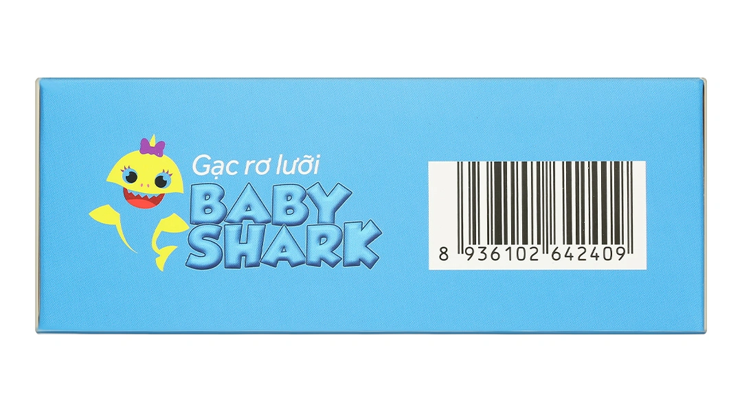 Gạc rơ lưỡi Baby Shark giúp sạch lưỡi, nướu, răng hộp 50 miếng - 3
