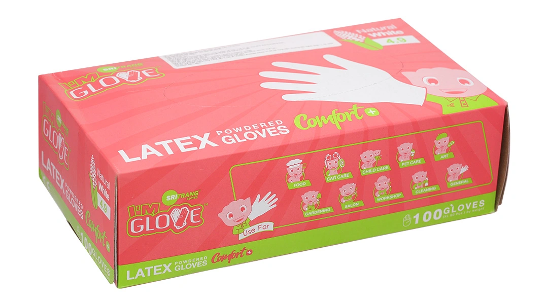Găng tay y tế có bột Latex I'm Glove size M - 
