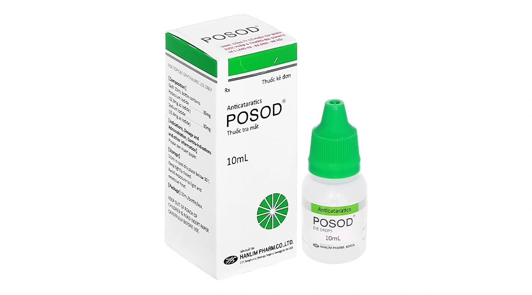 Dung dịch nhỏ mắt Posod Eye Drops trị đục thủy tinh thể chai 10ml - 