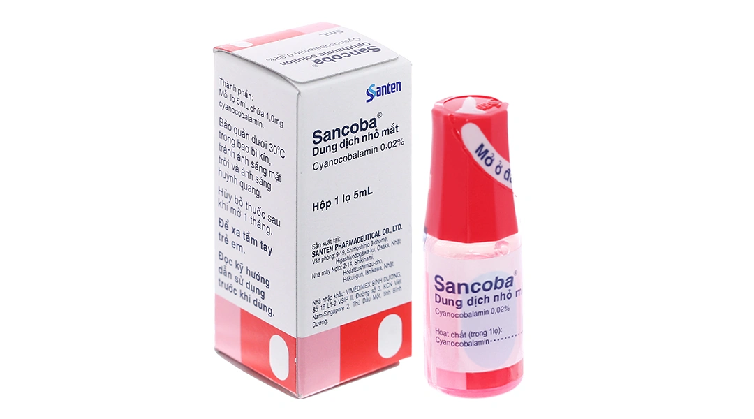 Dung dịch nhỏ mắt Sancoba 0.02% cải thiện chứng mỏi mắt do điều tiết chai 5ml - 