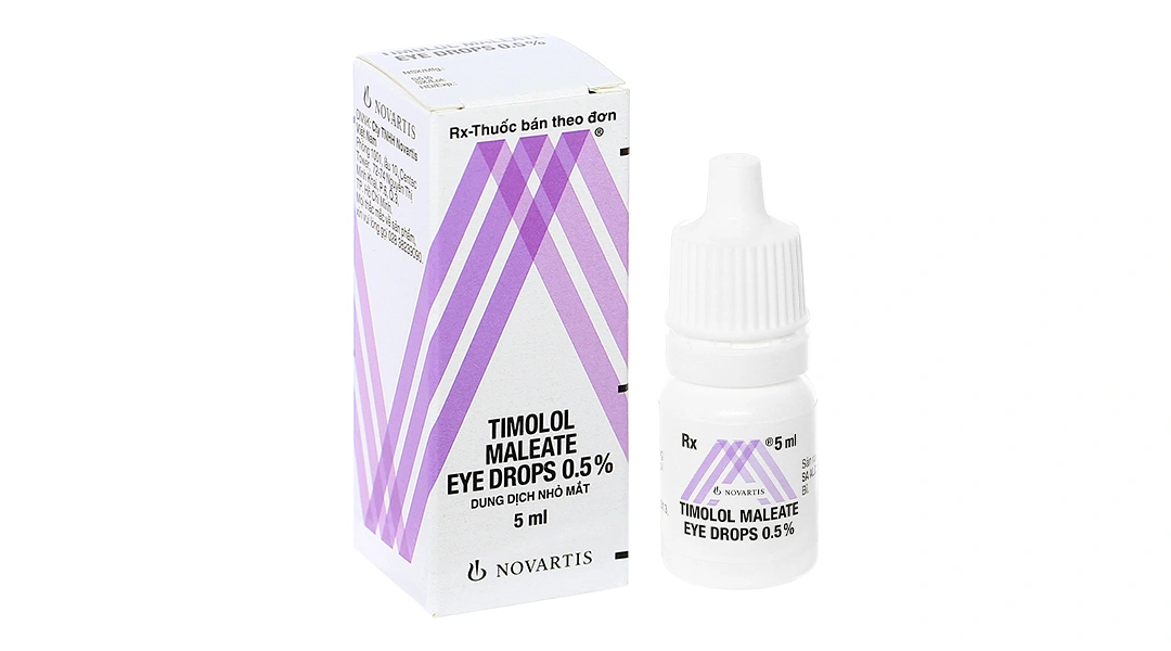 Dung dịch nhỏ mắt Timolol Maleate Eye Drops 0.5% trị bệnh glôcôm lọ 5ml - 