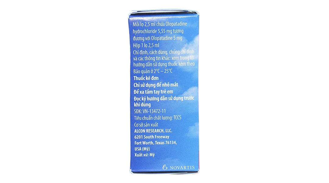 Dung dịch nhỏ mắt Pataday 0.2% phòng và trị viêm kết mạc dị ứng chai 2.5ml - 2