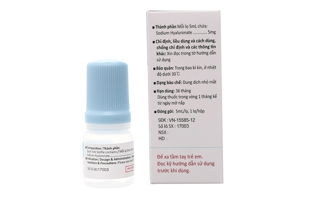 Dung dịch nhỏ mắt Hameron 5mg giảm khô mắt chai 5ml - 