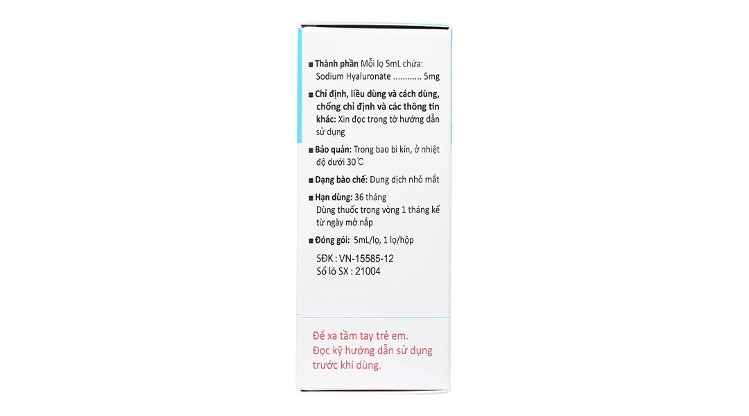 Dung dịch nhỏ mắt Hameron 5mg giảm khô mắt chai 5ml - 4
