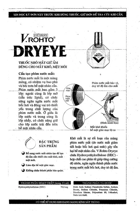 Dung dịch nhỏ mắt V.Rohto Dryeye giảm khô mắt, mỏi mắt chai 13ml - 6