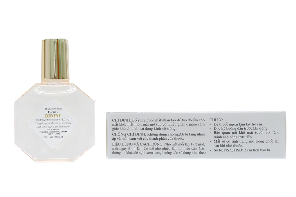 Dung dịch nhỏ mắt V.Rohto Dryeye giảm khô mắt, mỏi mắt chai 13ml - 