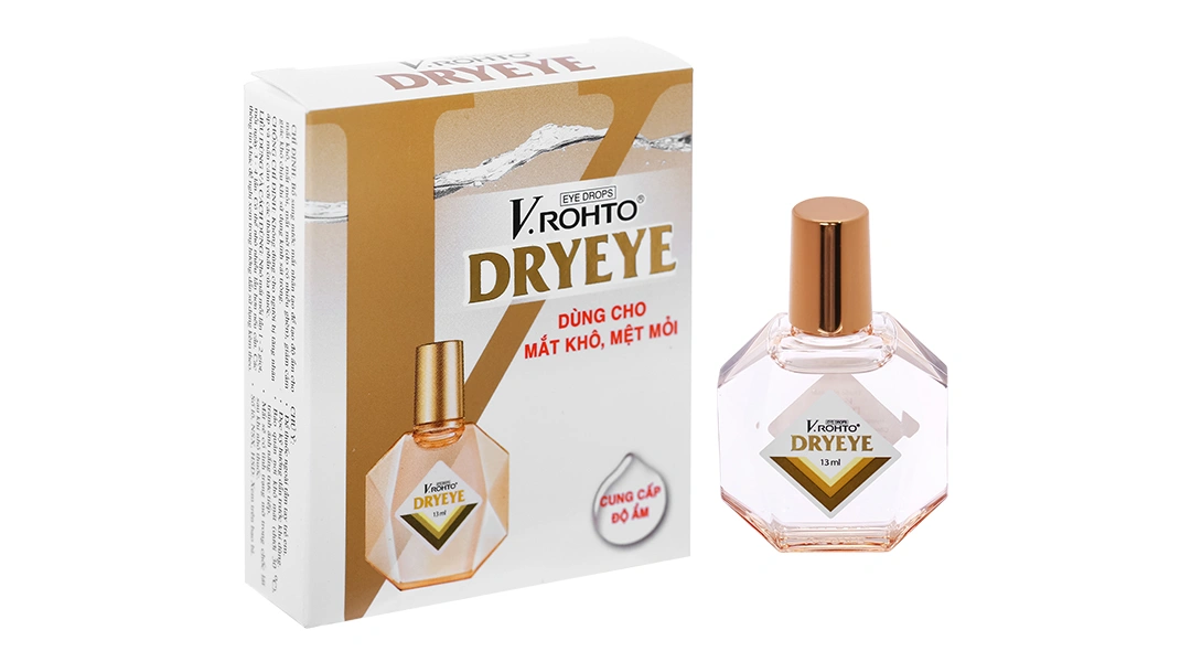 Dung dịch nhỏ mắt V.Rohto Dryeye giảm khô mắt, mỏi mắt chai 13ml - 1