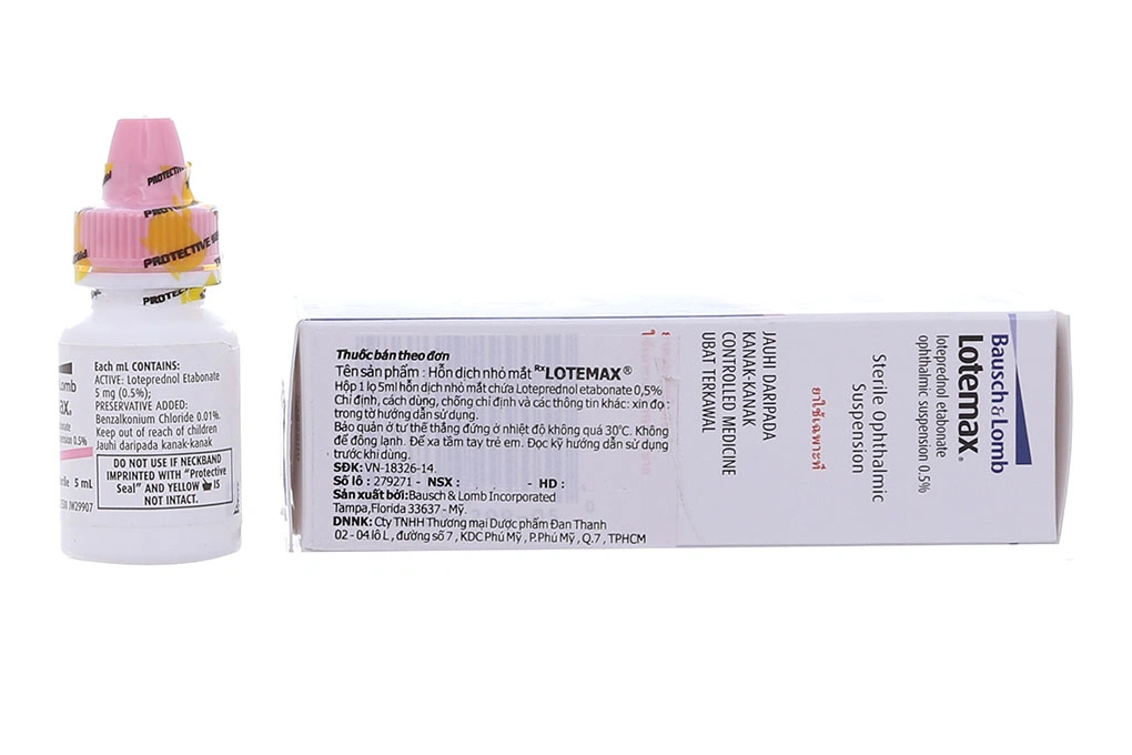 Hỗn dịch nhỏ mắt Lotemax 0.5% trị viêm kết mạc mí mắt, viêm giác mạc chai 5ml - 1