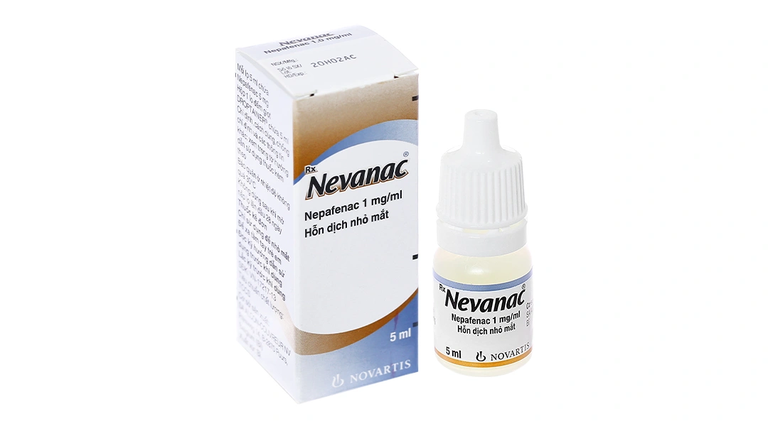 Hỗn dịch nhỏ mắt Nevanac 1 mg/ml trị viêm và đau mắt sau phẫu thuật chai 5ml - 